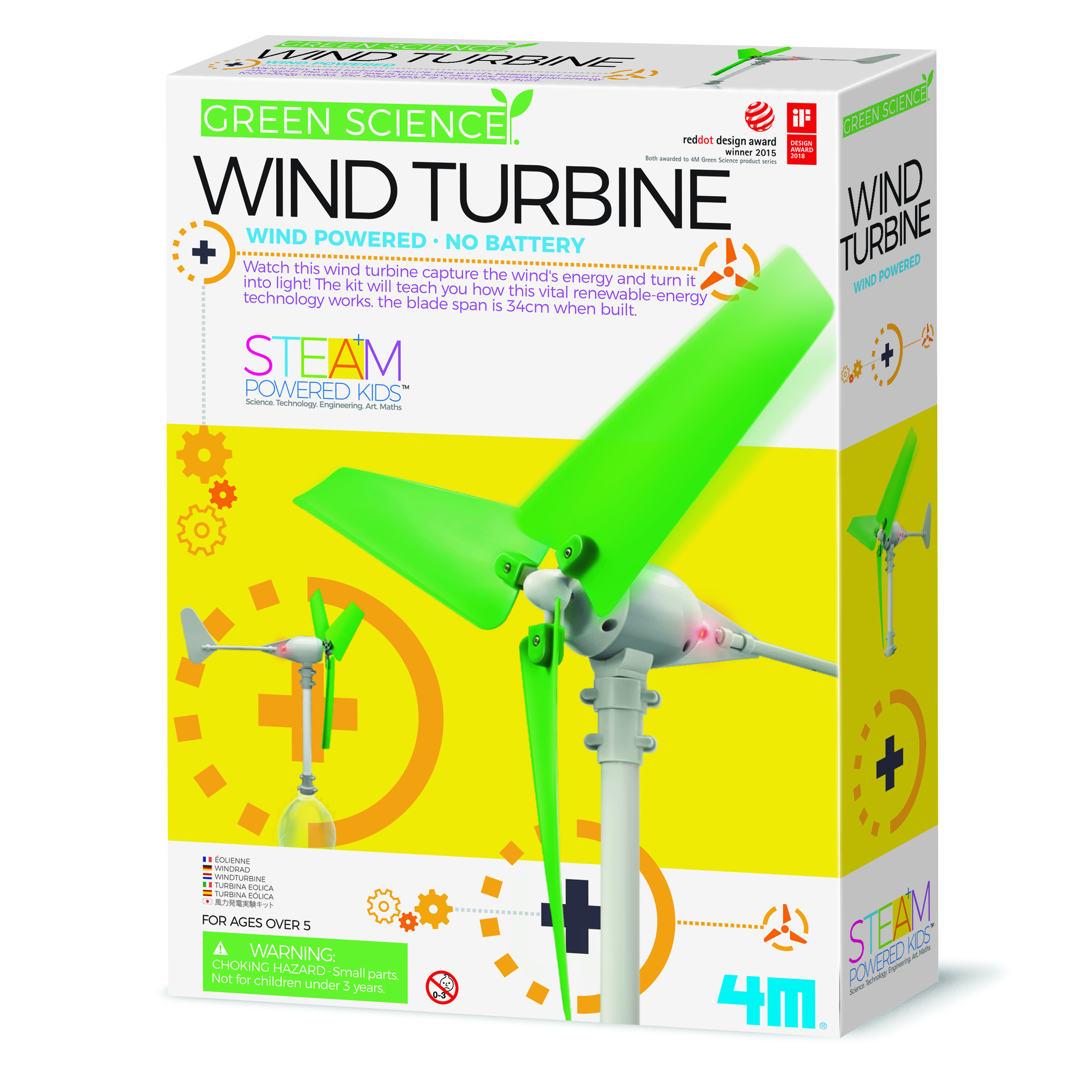 4M - Green Science rinkinys „Vėjo turbina“