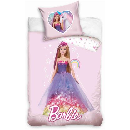 Barbie - Vaikiškas patalynės komplektas Barbė - 135x100 cm, 2 dalių