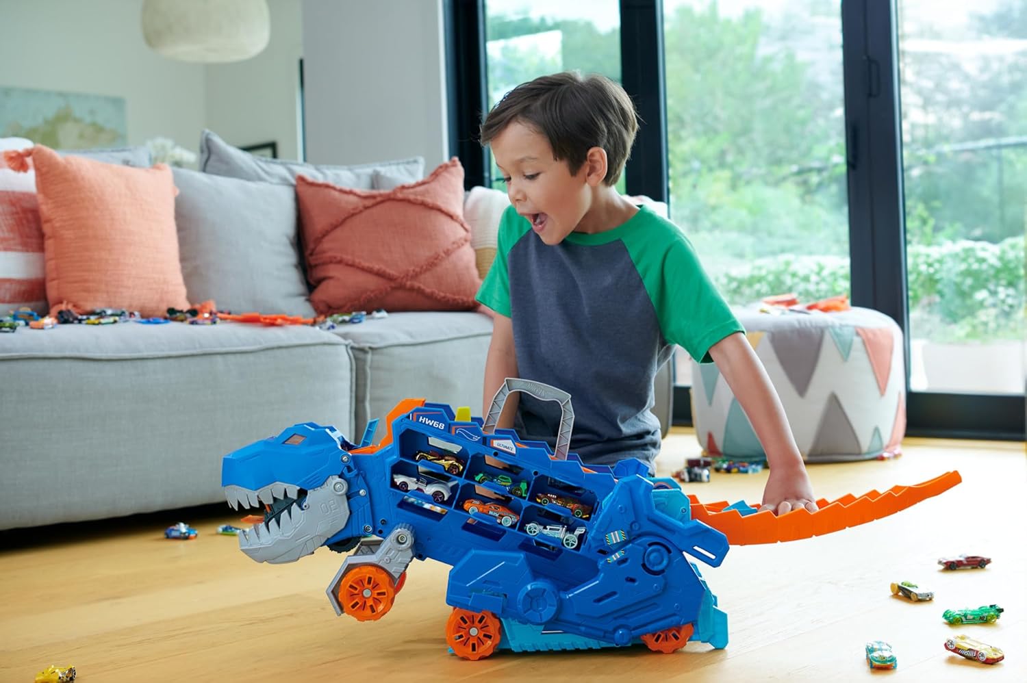 Hot Wheels Žaidimo rinkinys Transformeris T-Rex HNG50