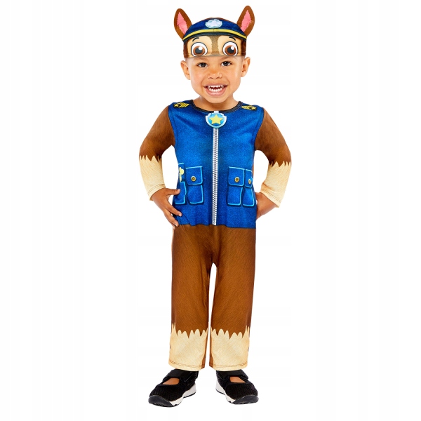 Paw Patrol - Karnavalinis kostiumas Chase - 98 cm - 2-3 metai