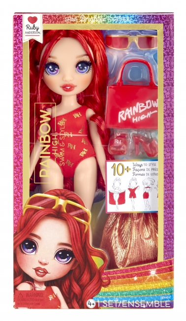 Rainbow High – Stilinga paplūdimio lėlytė Swim - 24cm - Image 2