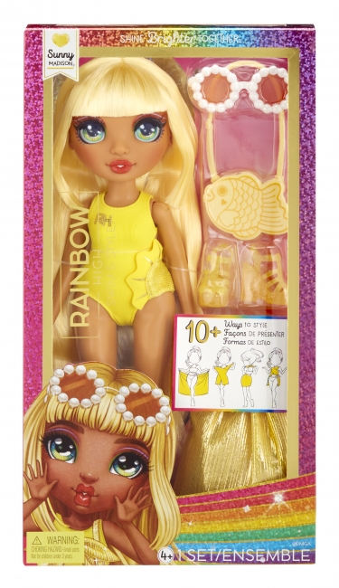 Rainbow High – Stilinga paplūdimio lėlytė Swim - 24cm