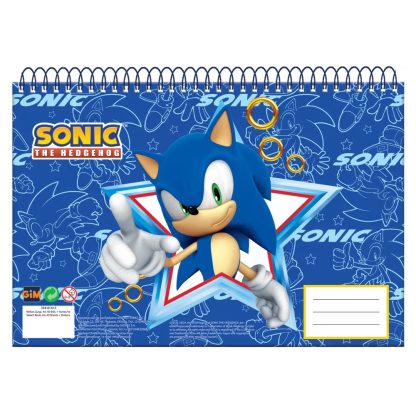 Sonic The Hedgehog – Piešimo albumas A4, 30 lapų