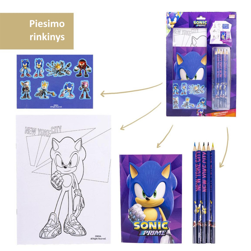 Sonic The Hedgehog - Piešimo rinkinys Ežiukas Sonikas