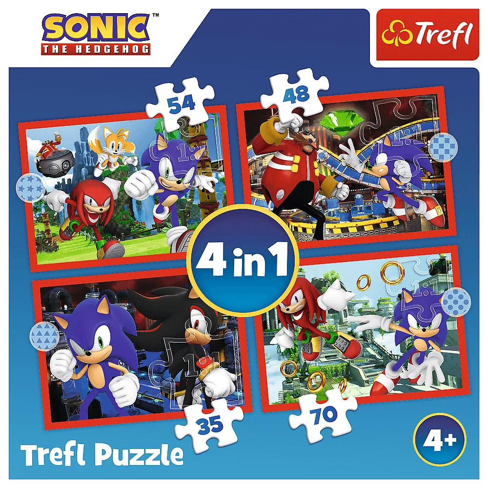 Sonic the Hedgehog - Dėlionių rinkinys 4 viename - Image 6
