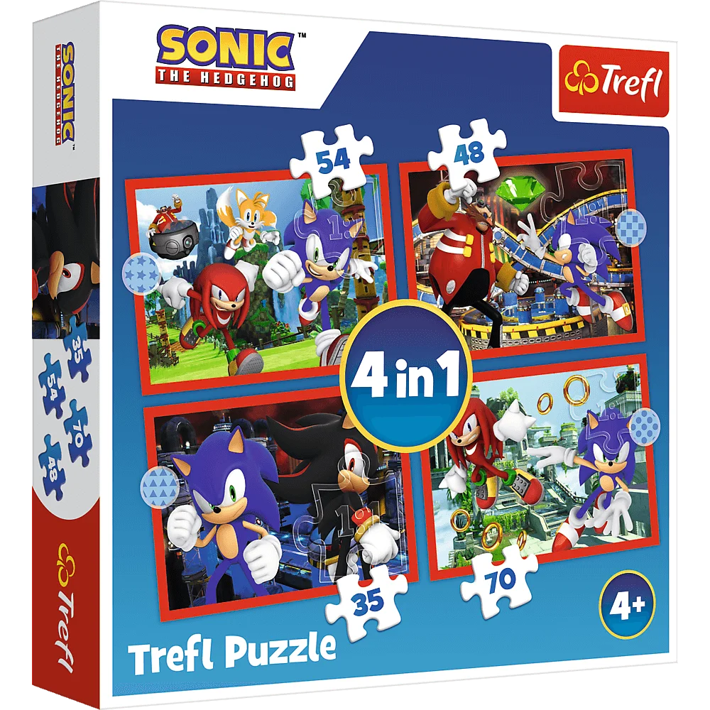 Sonic the Hedgehog Dėlionių rinkinys 4 viename