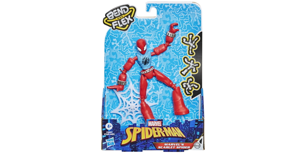 Bend and Flex Žmogus Voras figūrėlė Scarlet Spider. žmogus voras.
