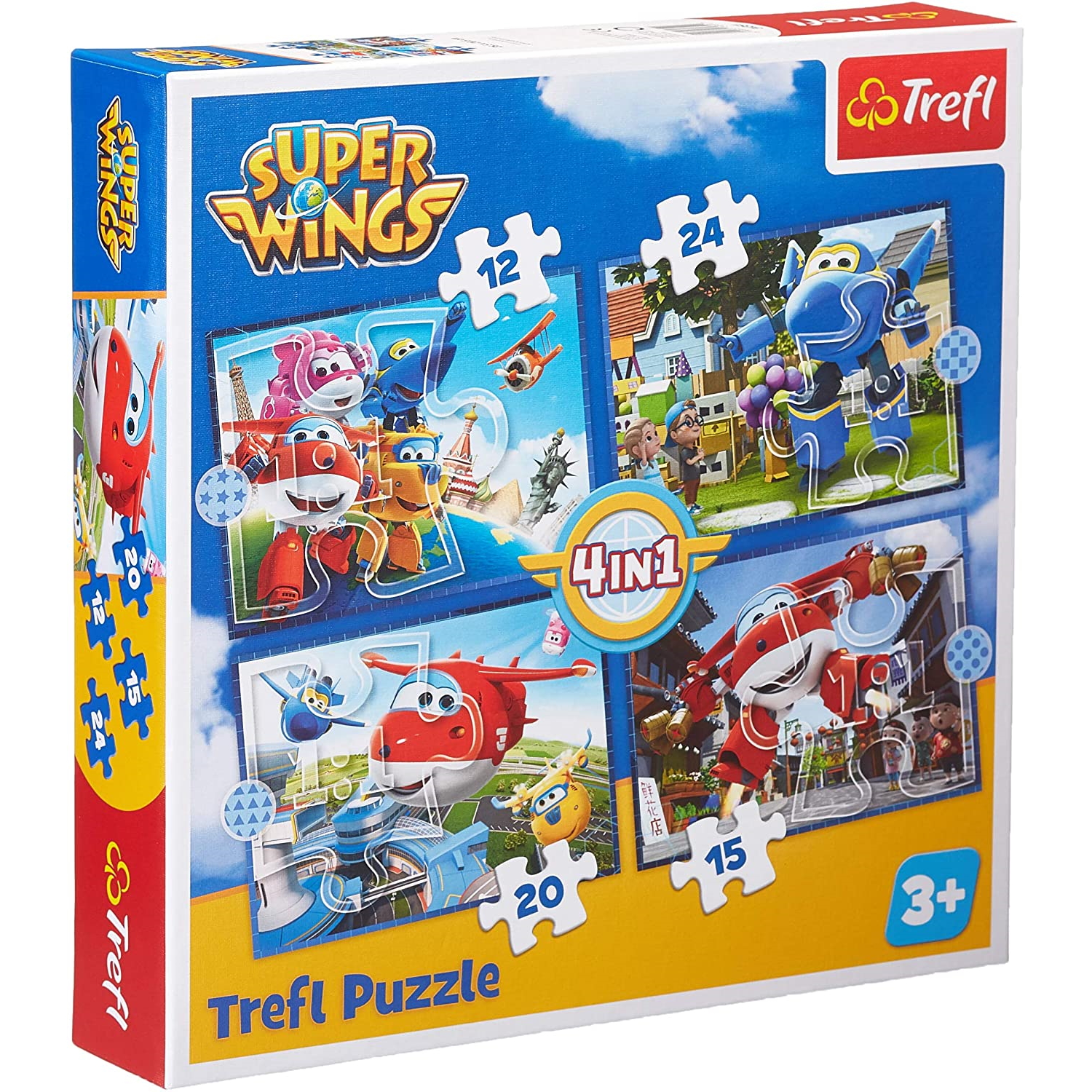 Super Wings - Dėlionių rinkinys 4 viename