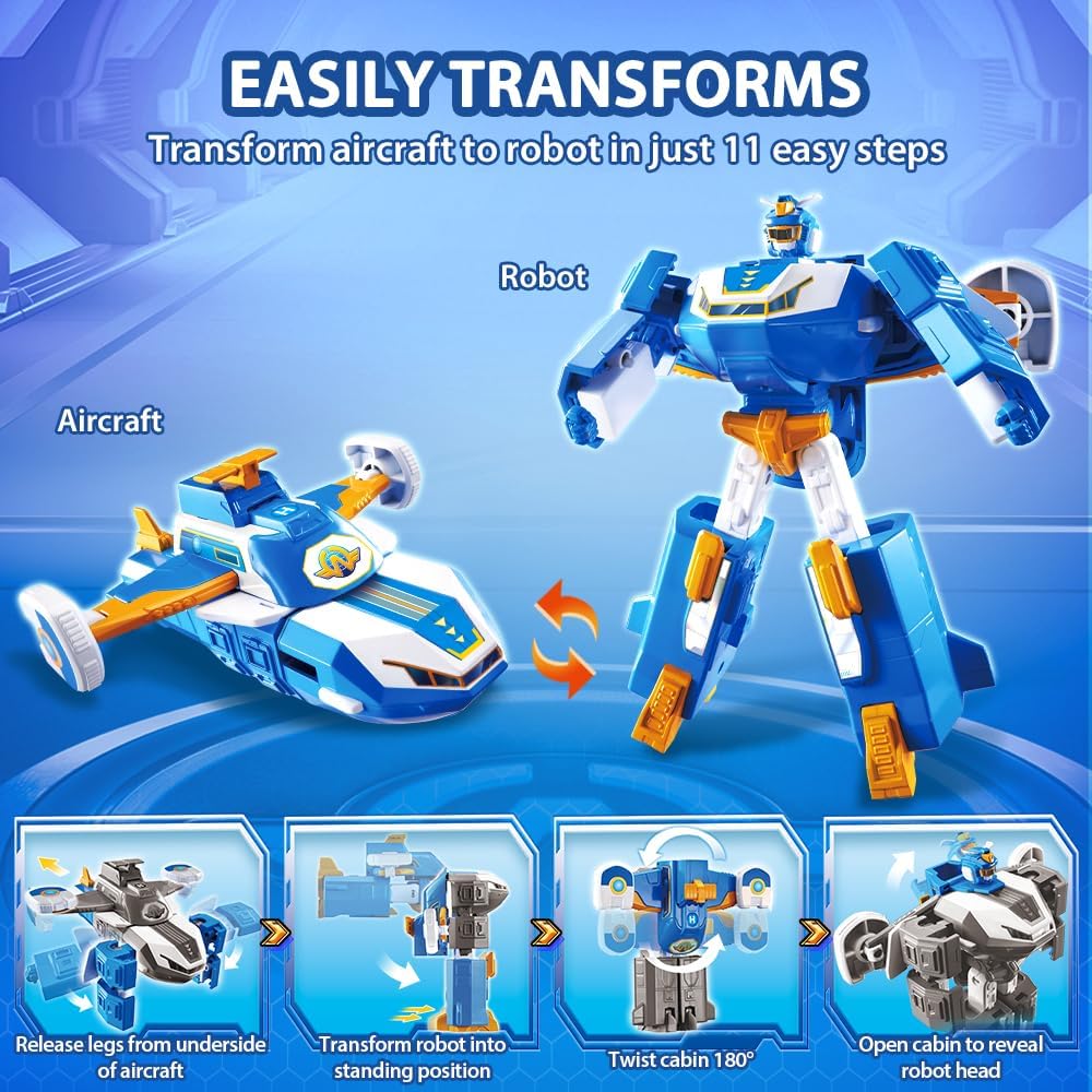Super Wings – Transformuojama figūrėlė Aircraft Robot – 18 cm - Image 3
