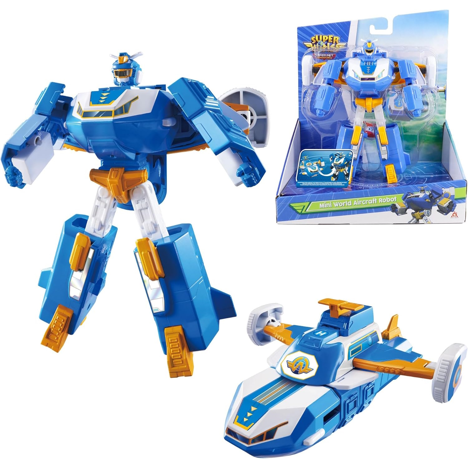 Super Wings Transformuojama figūrėlė Aircraft Robot 18 cm
