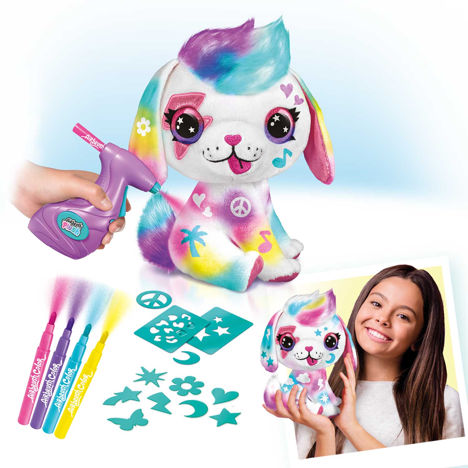 Airbrush Plush - Rinkinys su aerografu "Šuniukas" - 26 cm - Image 3