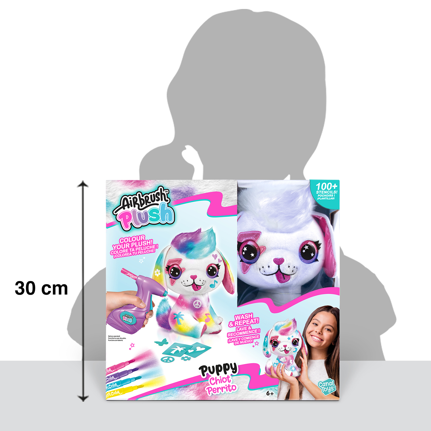 Airbrush Plush - Rinkinys su aerografu "Šuniukas" - 26 cm - Image 22