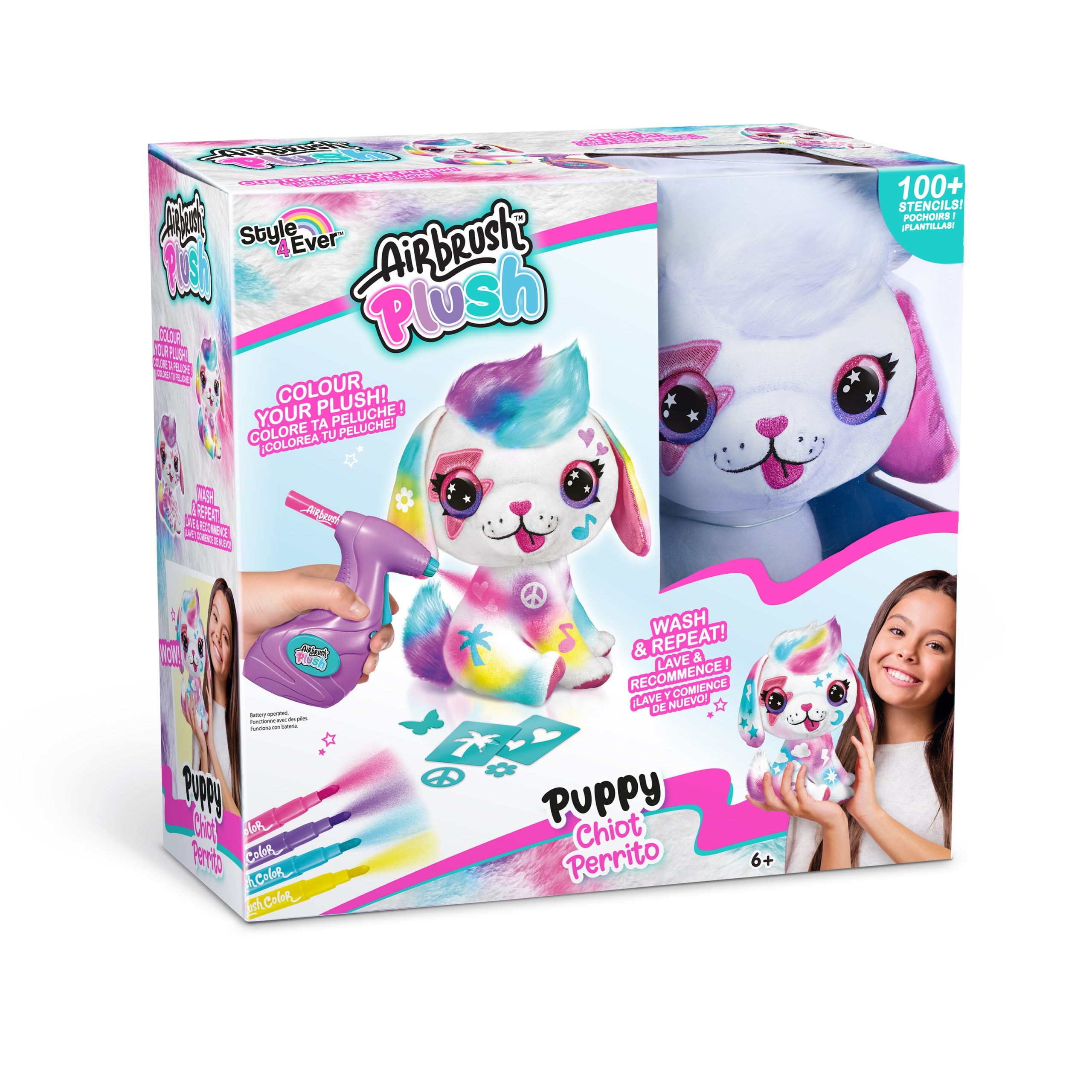 Airbrush Plush - Rinkinys su aerografu "Šuniukas" - 26 cm - Image 7