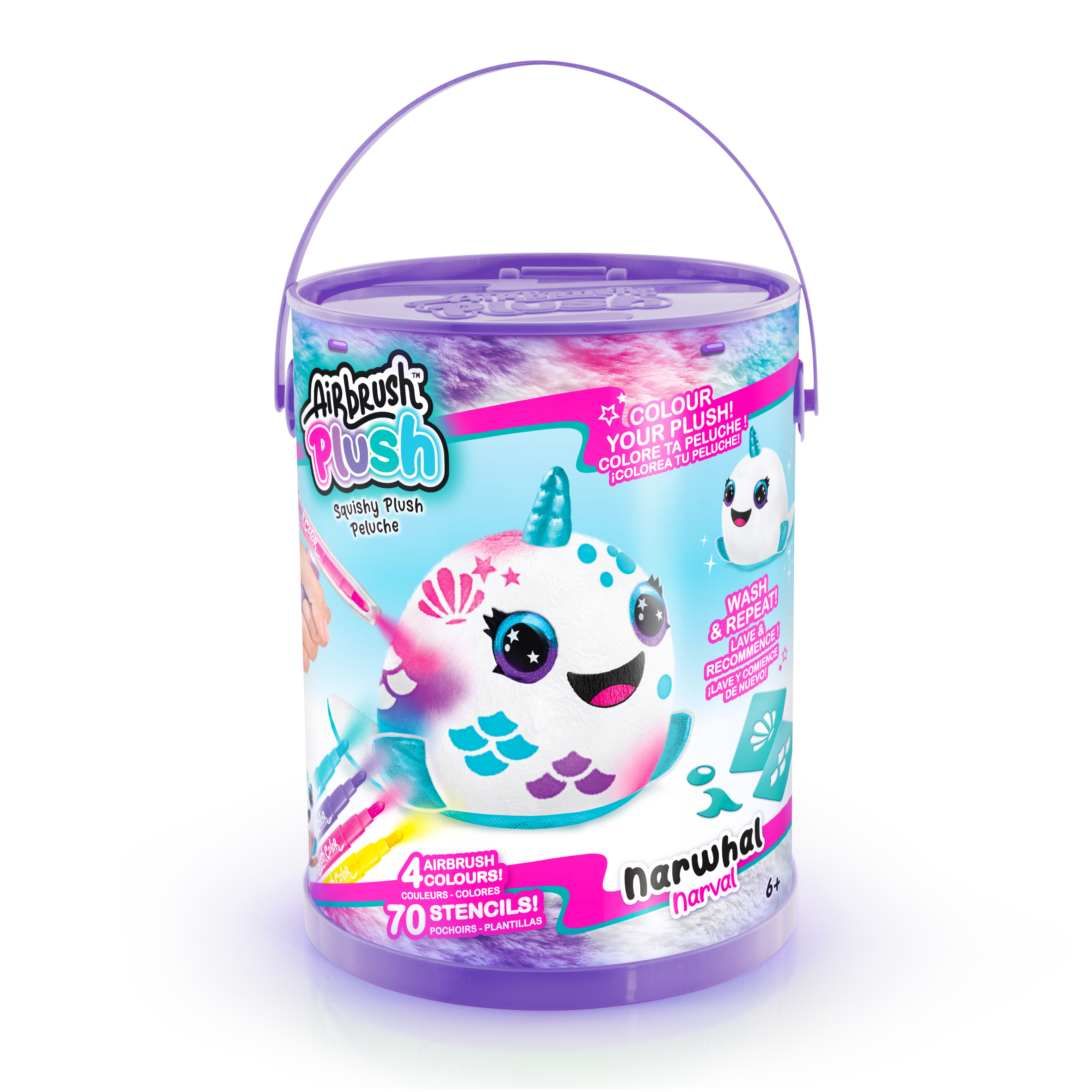 Airbrush Plush – Rinkinys su aerografu „Gyvūnėlis kibirėlyje“ - Image 3