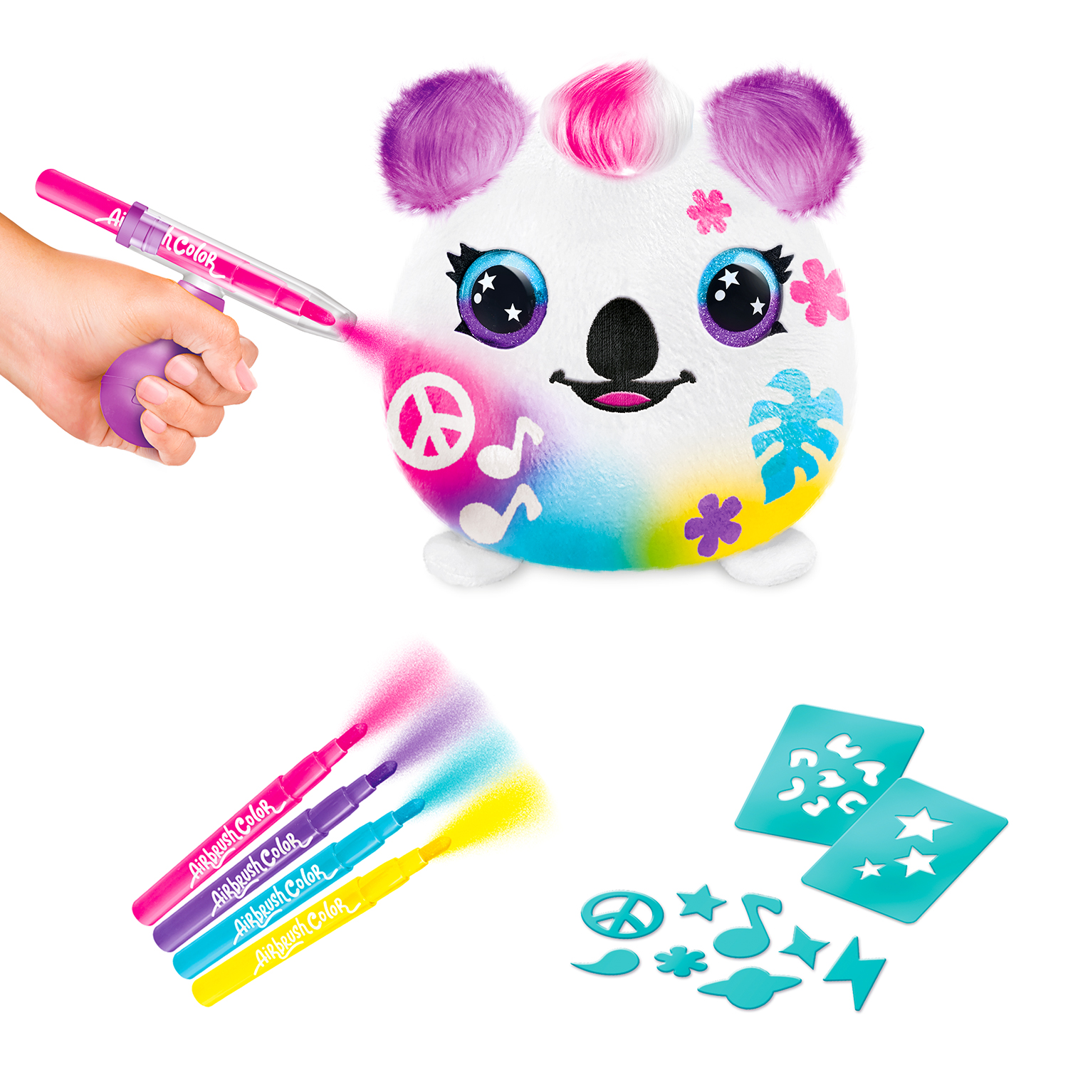 Airbrush Plush – Rinkinys su aerografu „Gyvūnėlis kibirėlyje“ - Image 9