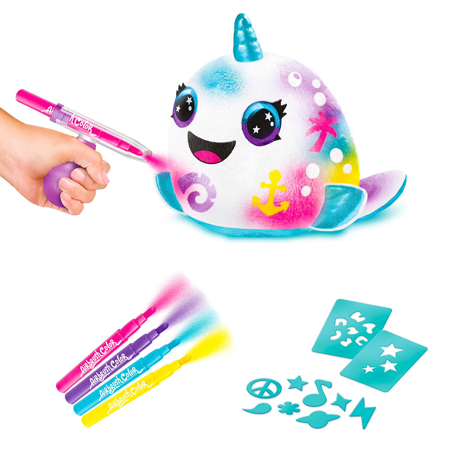 Airbrush Plush – Rinkinys su aerografu „Gyvūnėlis kibirėlyje“ - Image 10