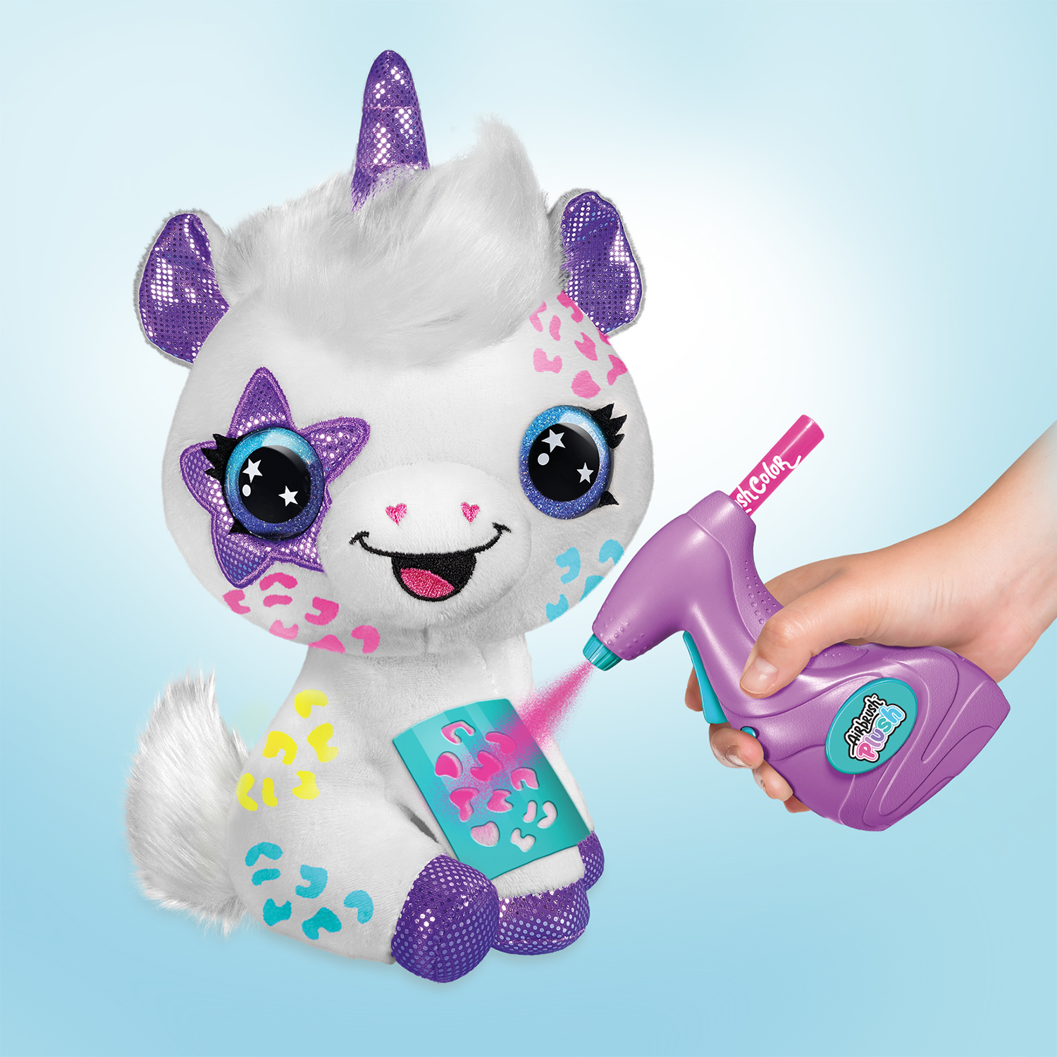 Airbrush Plush - Rinkinys su aerografu "Vienaragis" - 25 cm - Image 13