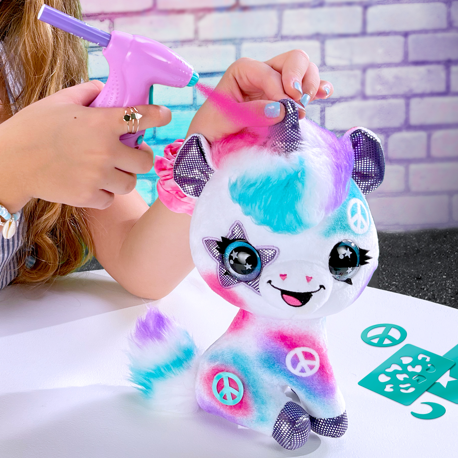 Airbrush Plush - Rinkinys su aerografu "Vienaragis" - 25 cm - Image 16