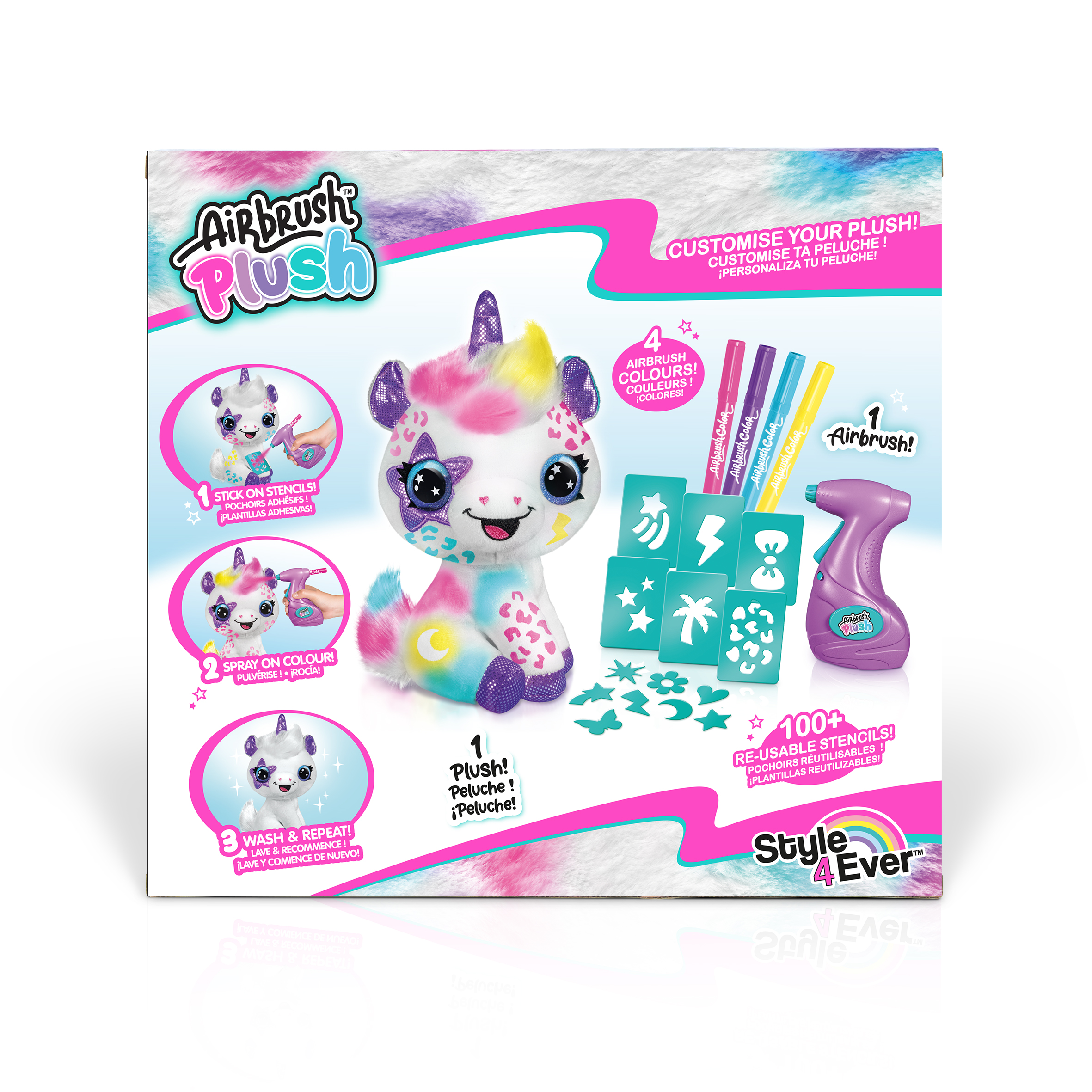 Airbrush Plush - Rinkinys su aerografu "Vienaragis" - 25 cm - Image 8