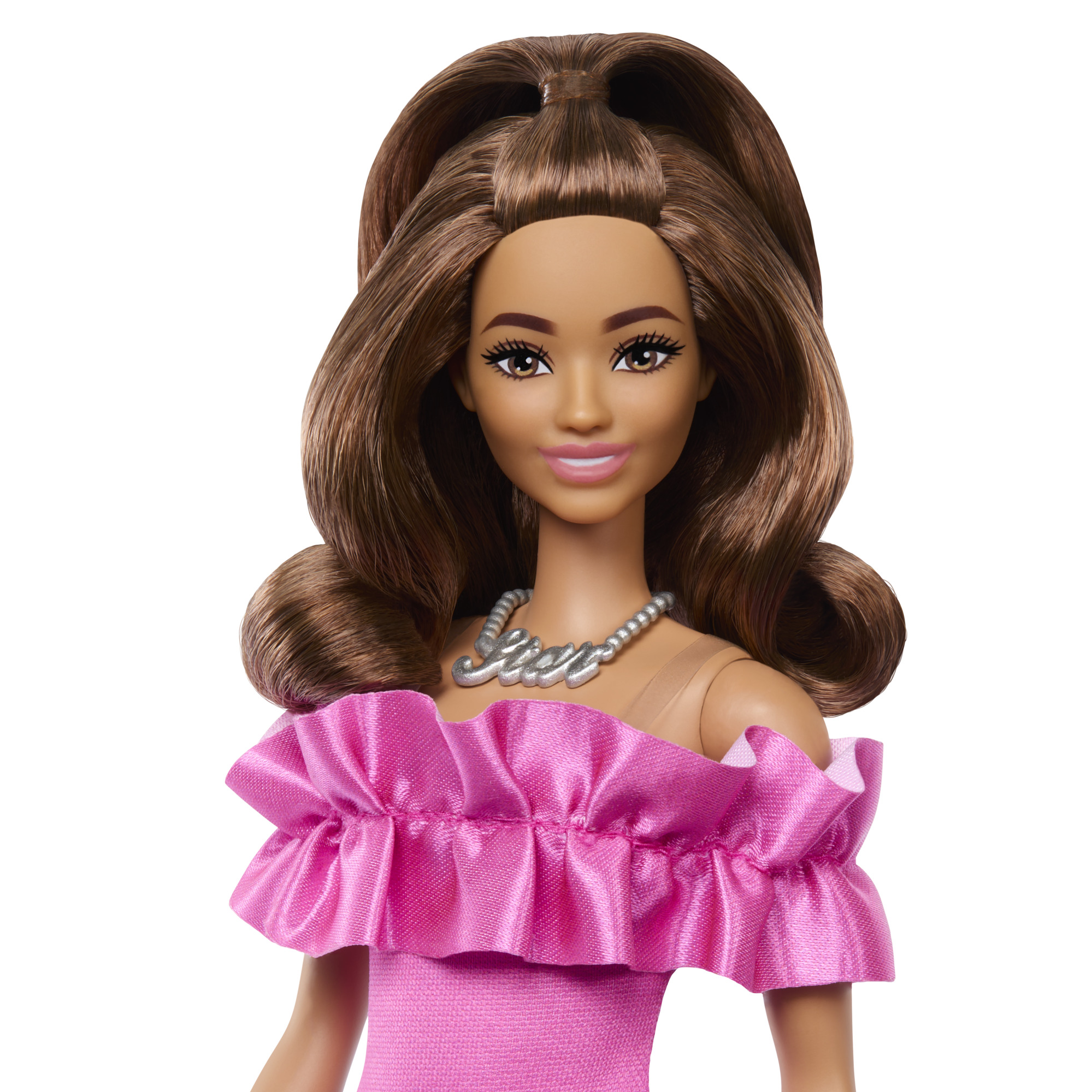 Barbie - Lėlė Barbė madistė rausva suknele, HRH15 - Image 4