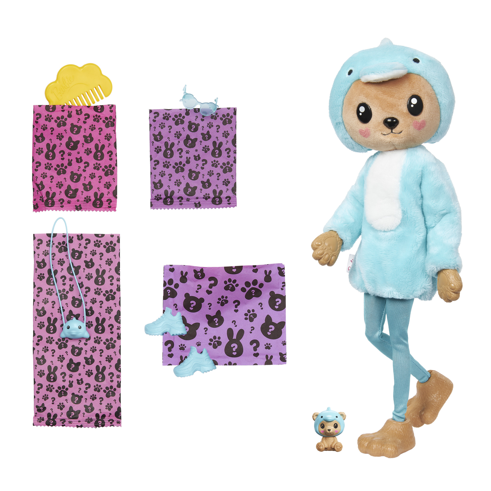 Barbie - Lėlė Barbė Cutie Reveal, meškutis ir delfinas, HRK25 - Image 3