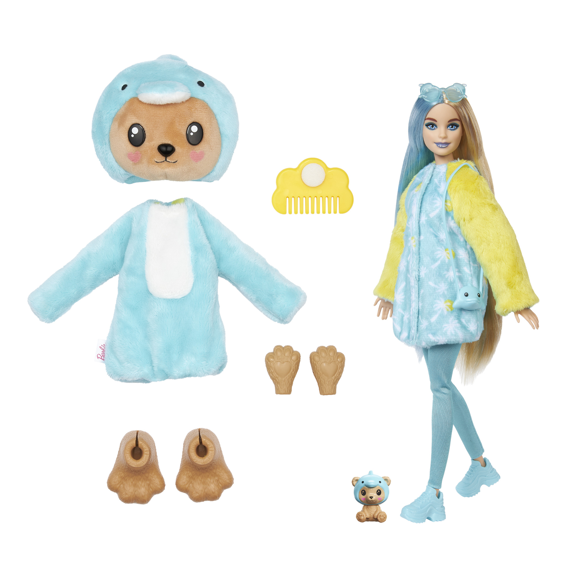 Barbie - Lėlė Barbė Cutie Reveal, meškutis ir delfinas, HRK25 - Image 4
