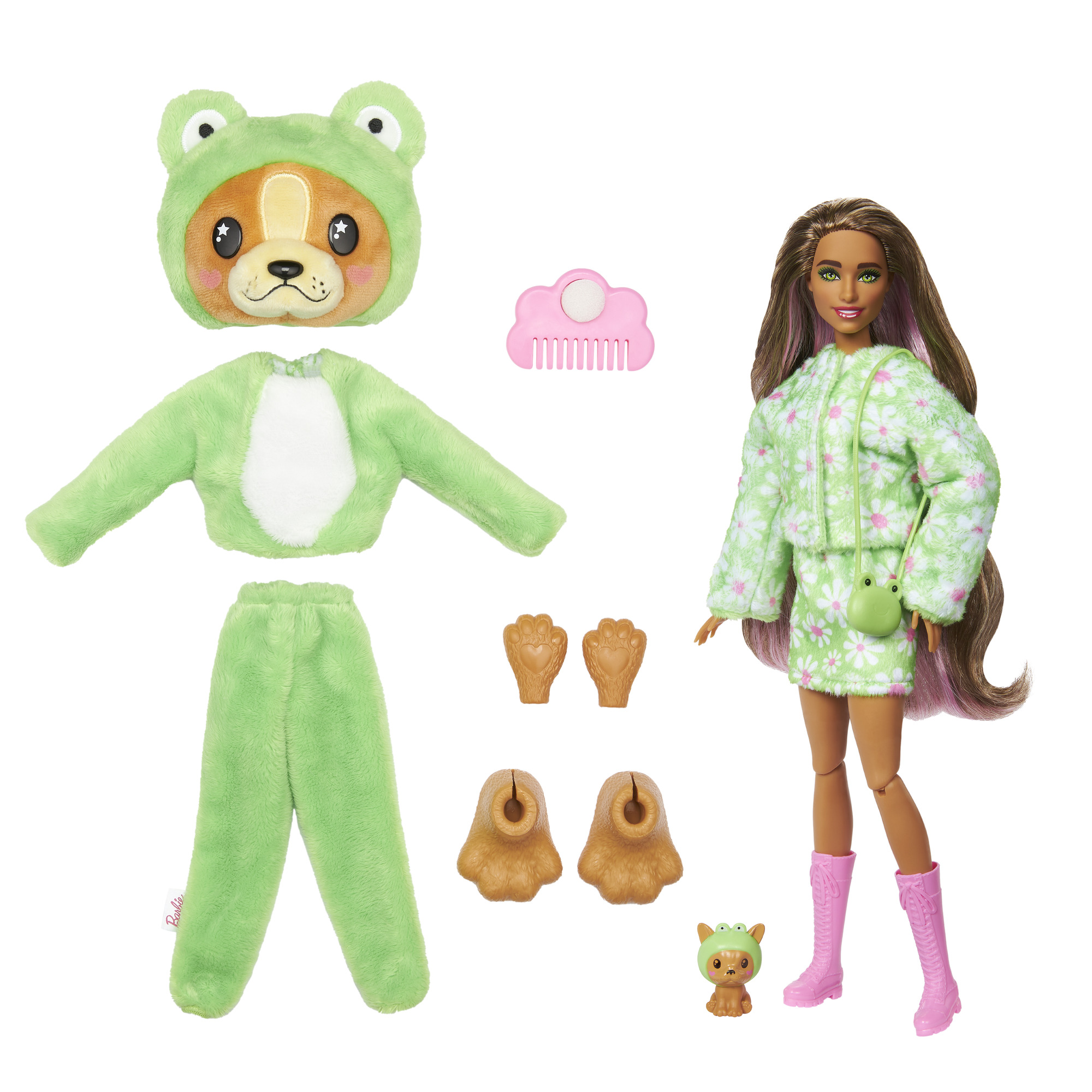 Barbie - Lėlė Barbė Cutie Reveal, šunelis ir varlė, HRK24 - Image 4