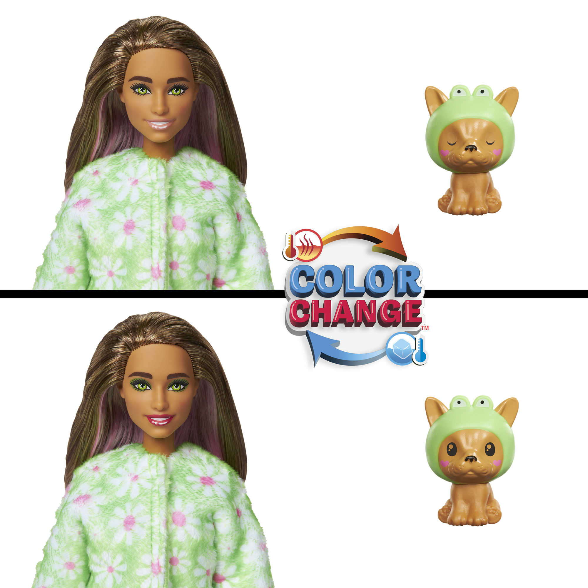 Barbie - Lėlė Barbė Cutie Reveal, šunelis ir varlė, HRK24 - Image 5