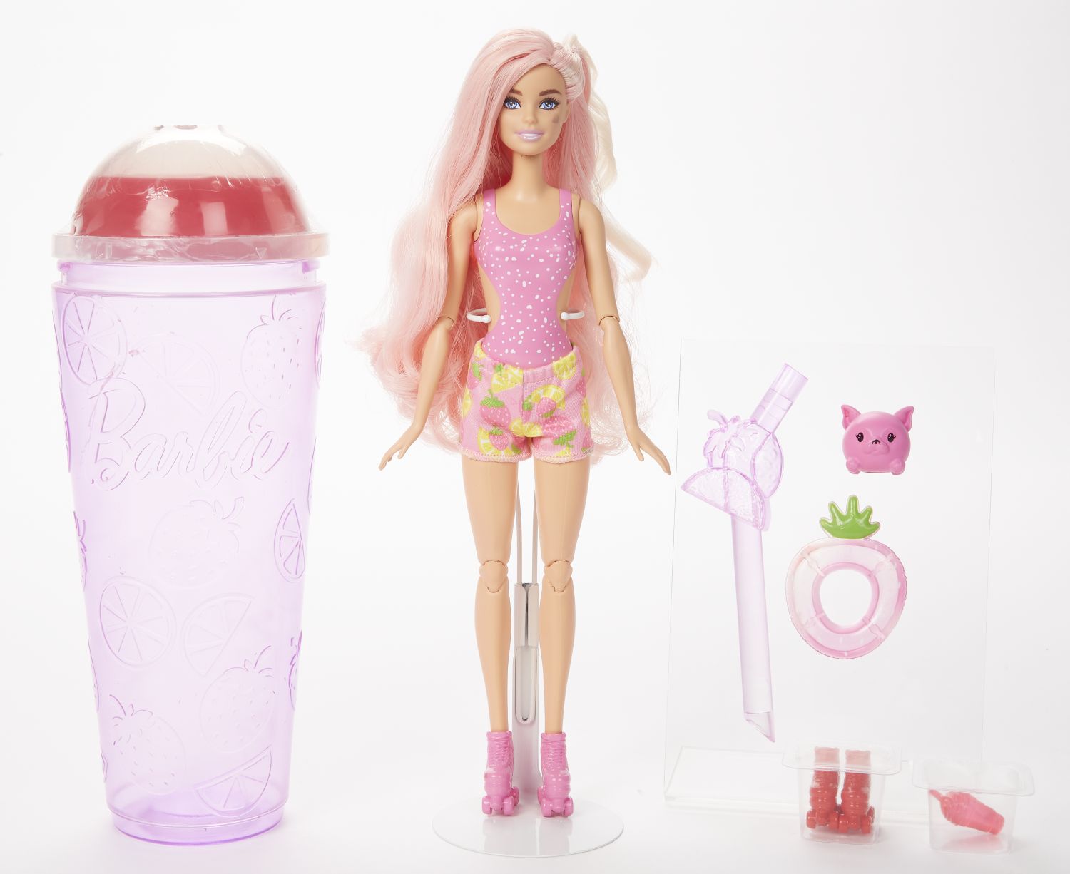 Barbie - Barbės POP Reveal rinkinys, vaisių sulčių serija – braškė, HNW41 - Image 5
