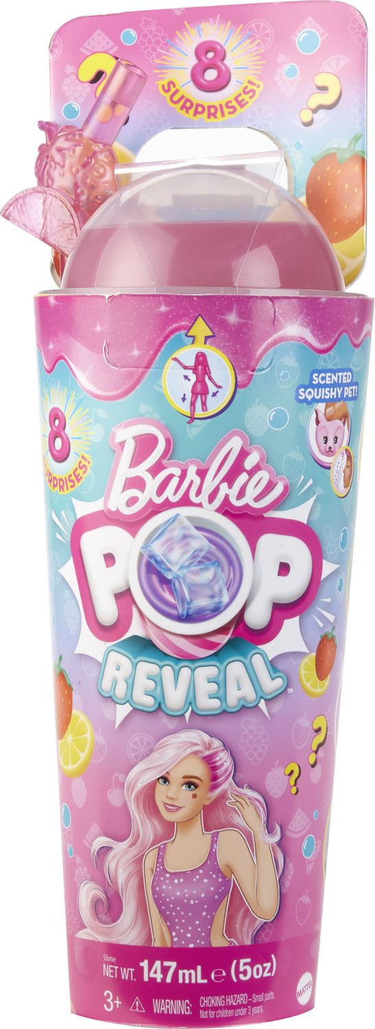 Barbie - Barbės POP Reveal rinkinys, vaisių sulčių serija – braškė, HNW41 - Image 8