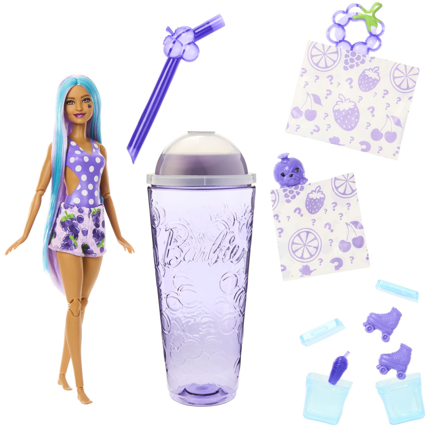 Barbie - Barbės POP Reveal rinkinys, vaisių sulčių serija – vynuogė, HNW44 - Image 3