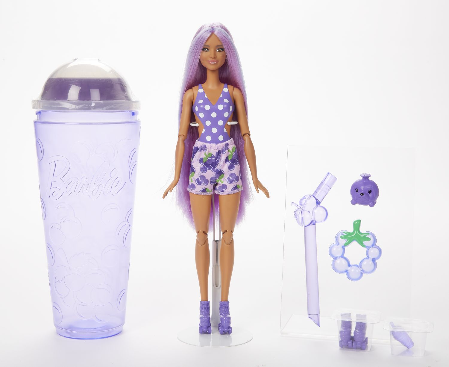 Barbie - Barbės POP Reveal rinkinys, vaisių sulčių serija – vynuogė, HNW44 - Image 4