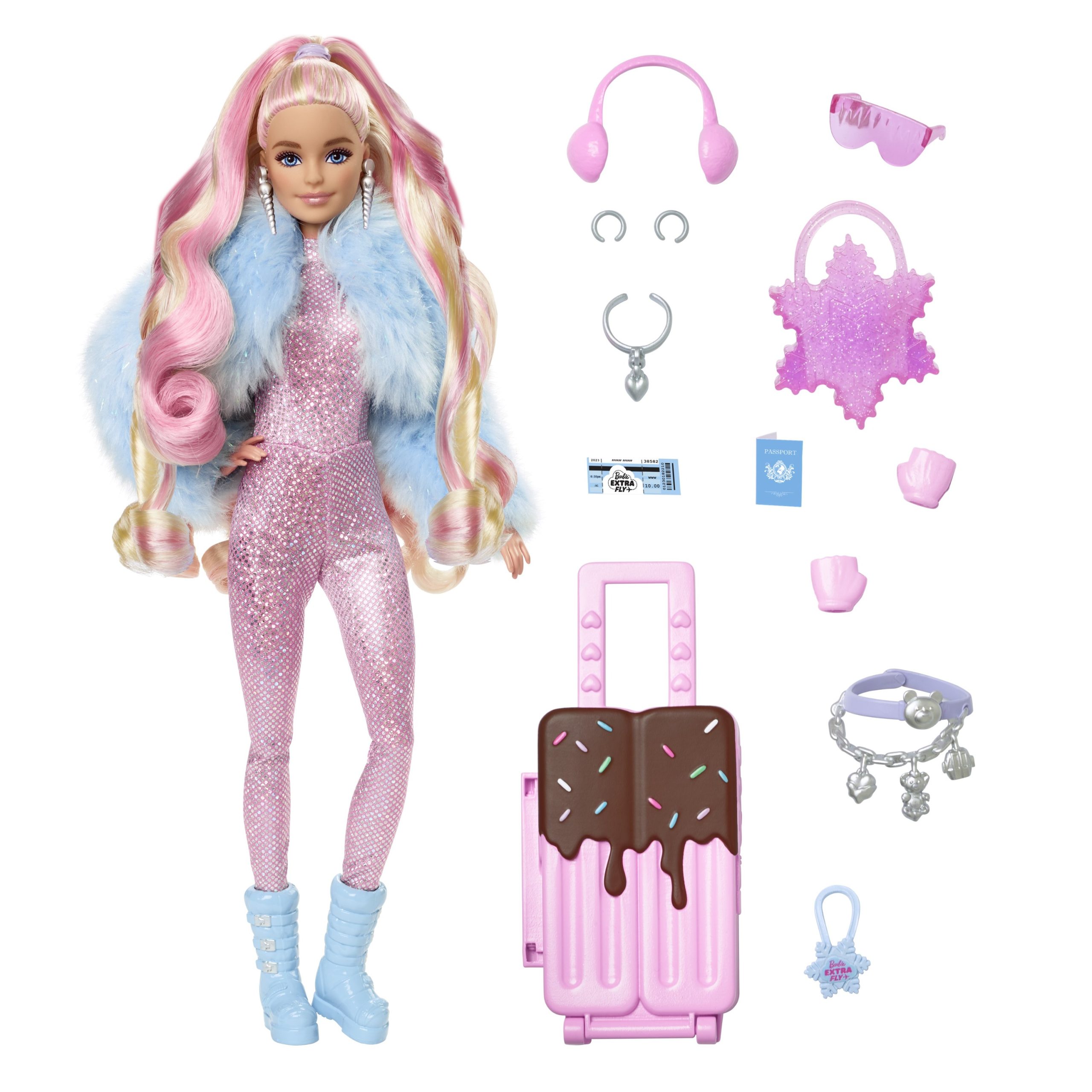 Barbie - Teminė lėlė Barbie Extra Fly – sniegas, HPB16 - Image 3