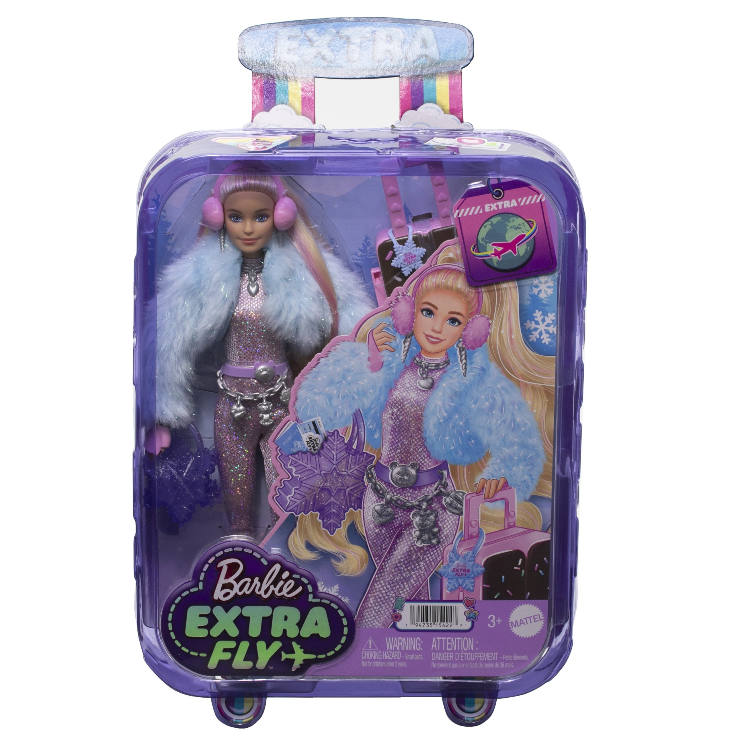 Barbie - Teminė lėlė Barbie Extra Fly – sniegas, HPB16 - Image 5