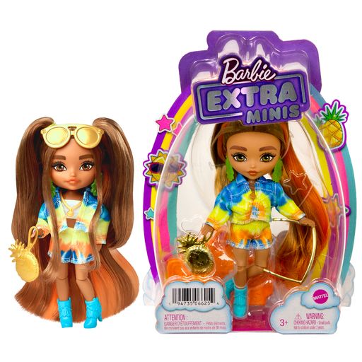 Barbie - Barbie Extra mini lėlė ilgais, rudais plaukais, HHF81