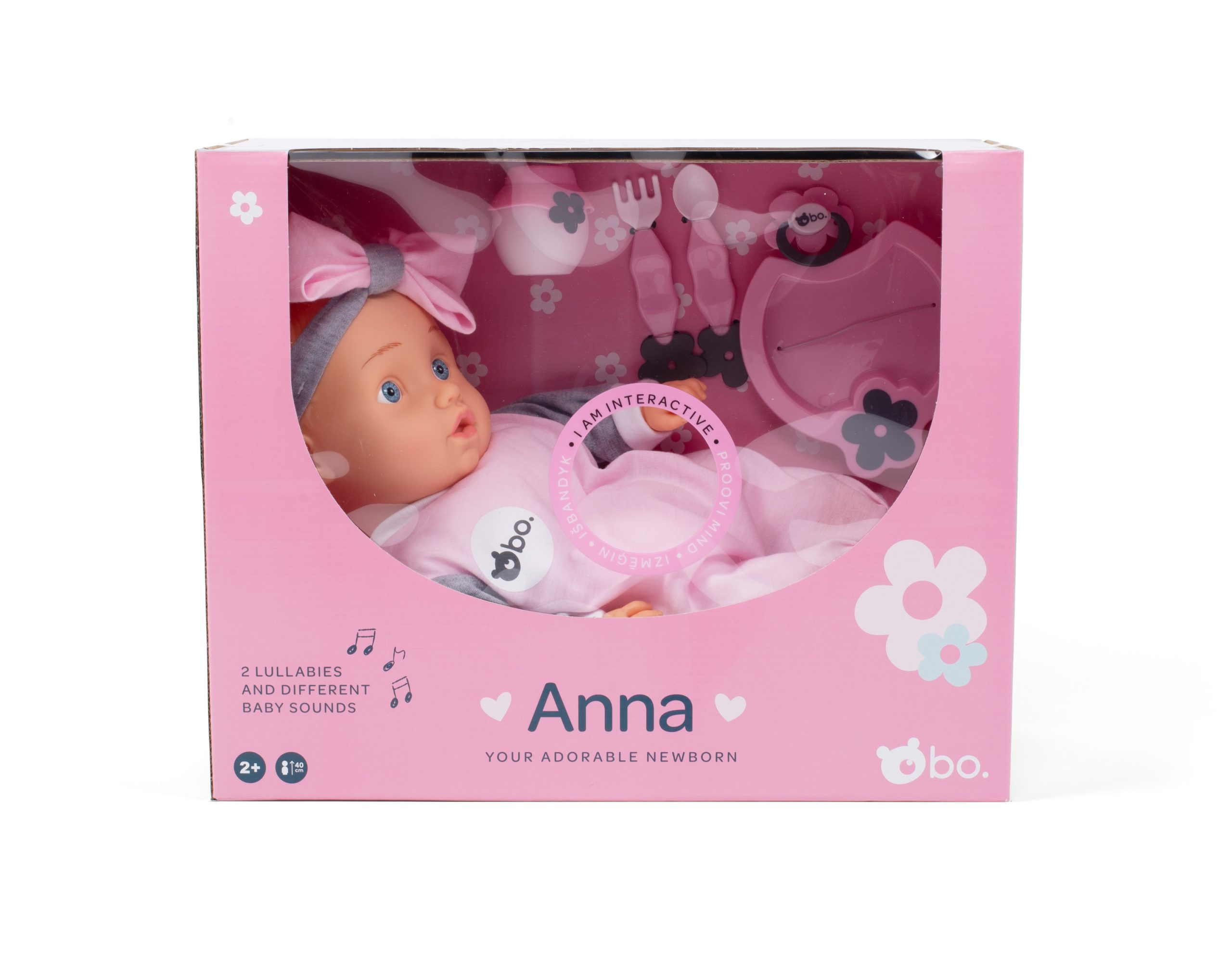 Bo. - Interaktyvi lėlytė-naujagimis Anna - 42 cm