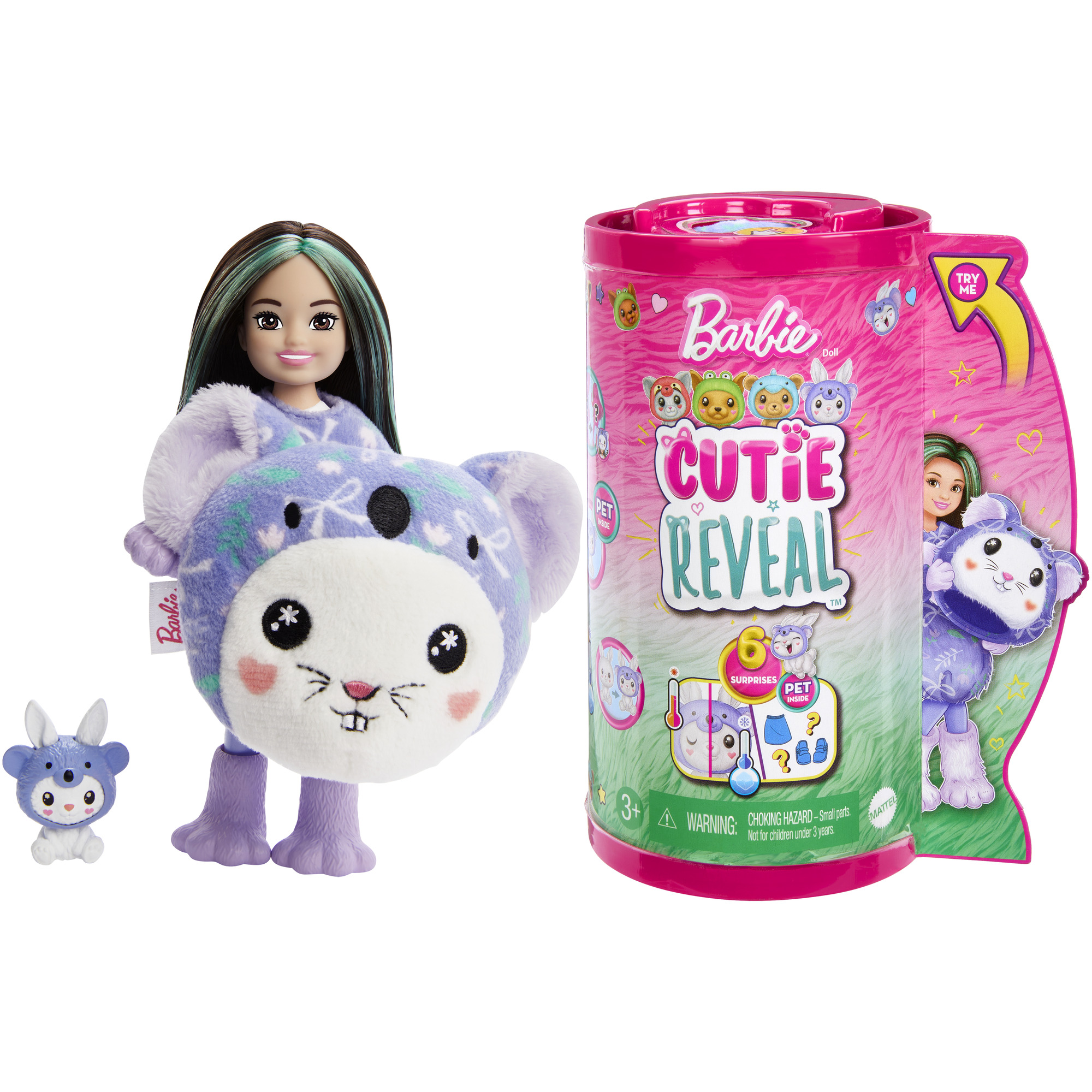 Barbie - Čelsės Cutie Reveal rinkinys, triušelis ir koala, HRK31