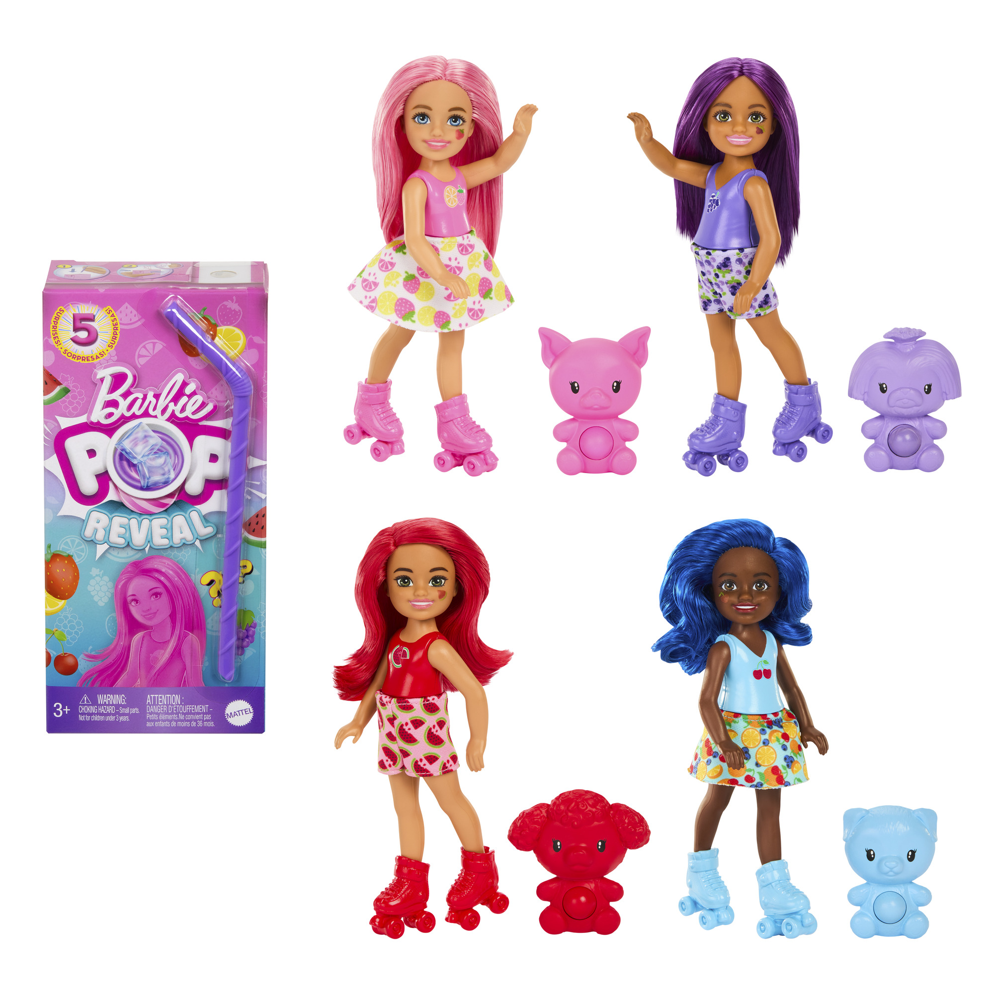 Barbie - Čelsės POP Reveal rinkinys vaisių serija, HRK58