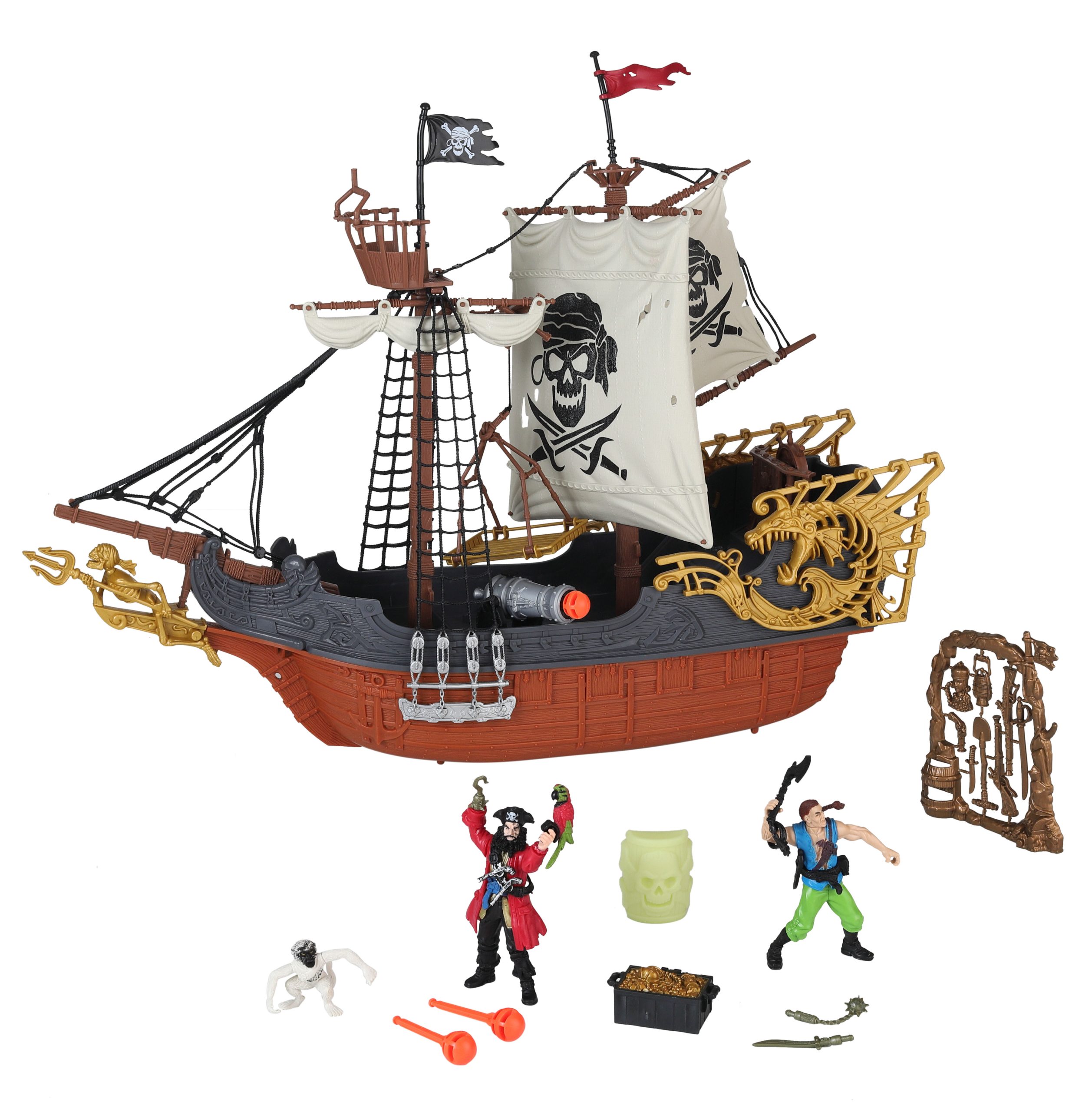 Chap Mei – Žaidimų rinkinys Pirates Deluxe Captain Ship, 505219 - Image 4