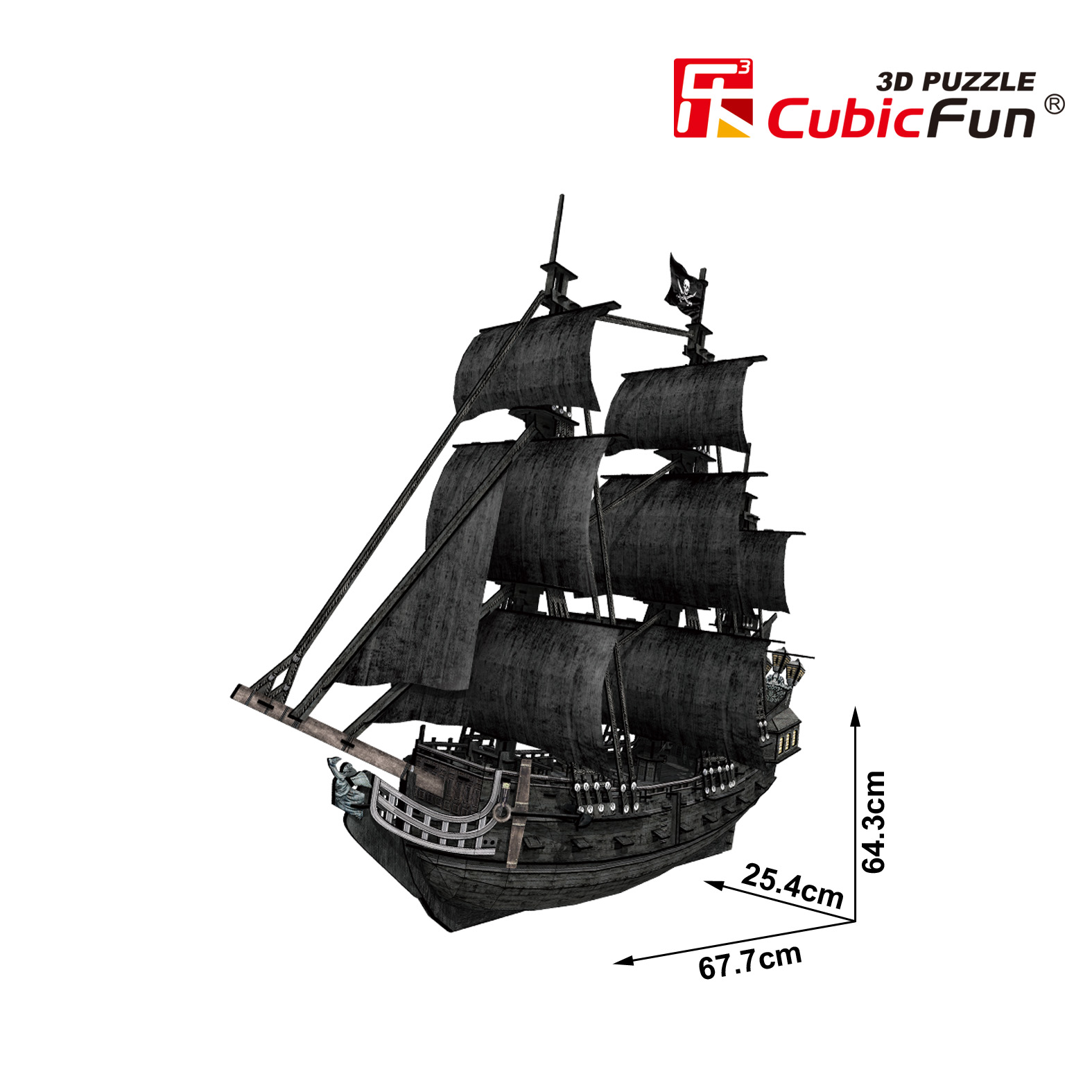 Cubicfun – 3D dėlionė Piratų laivas „Karalienė Ana“ - Image 3