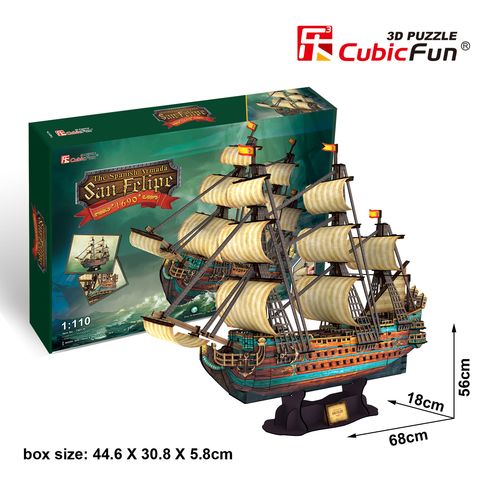 Cubicfun - 3D dėlionė „Ispanų karo laivas San Felipe“ - Image 2