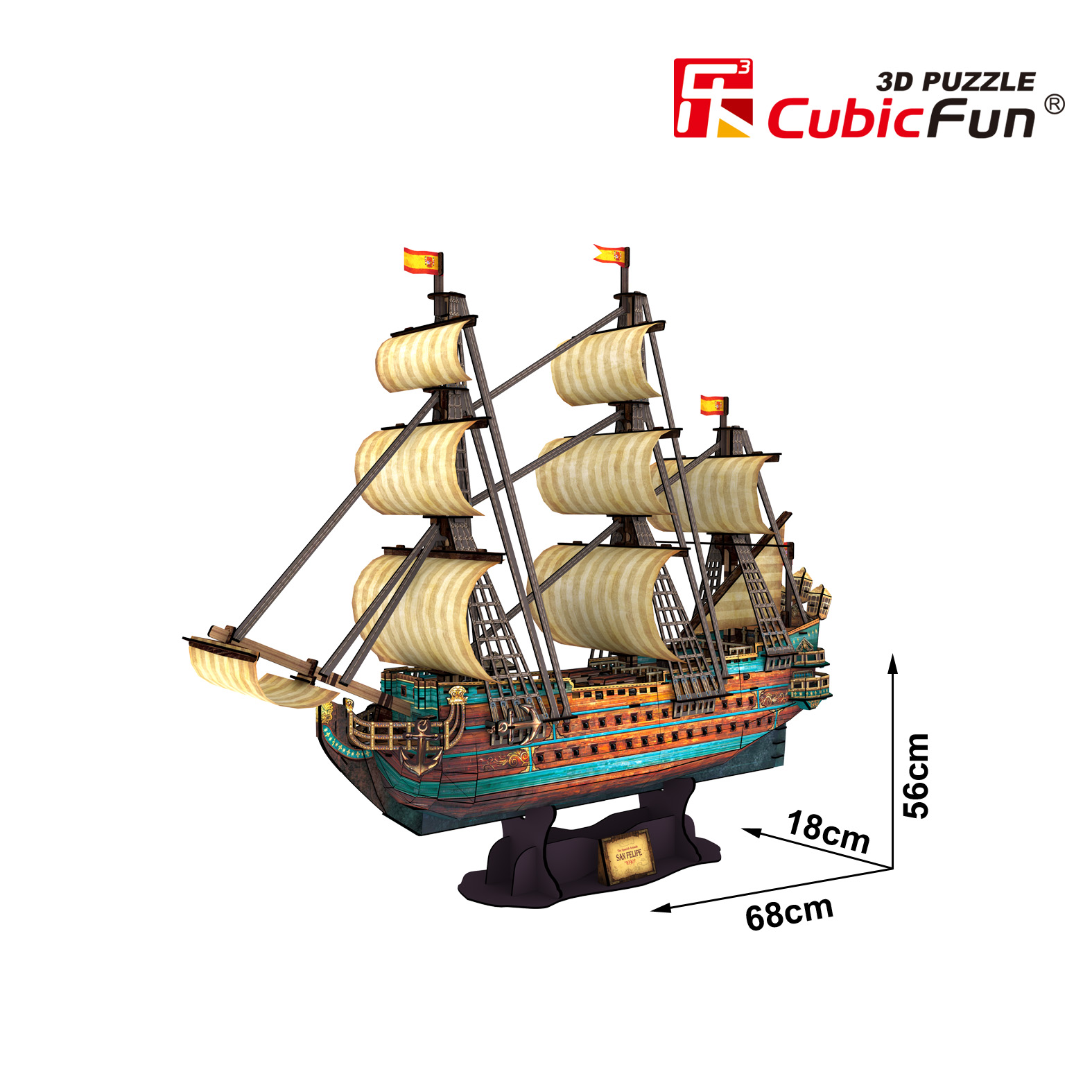 Cubicfun - 3D dėlionė „Ispanų karo laivas San Felipe“ - Image 3