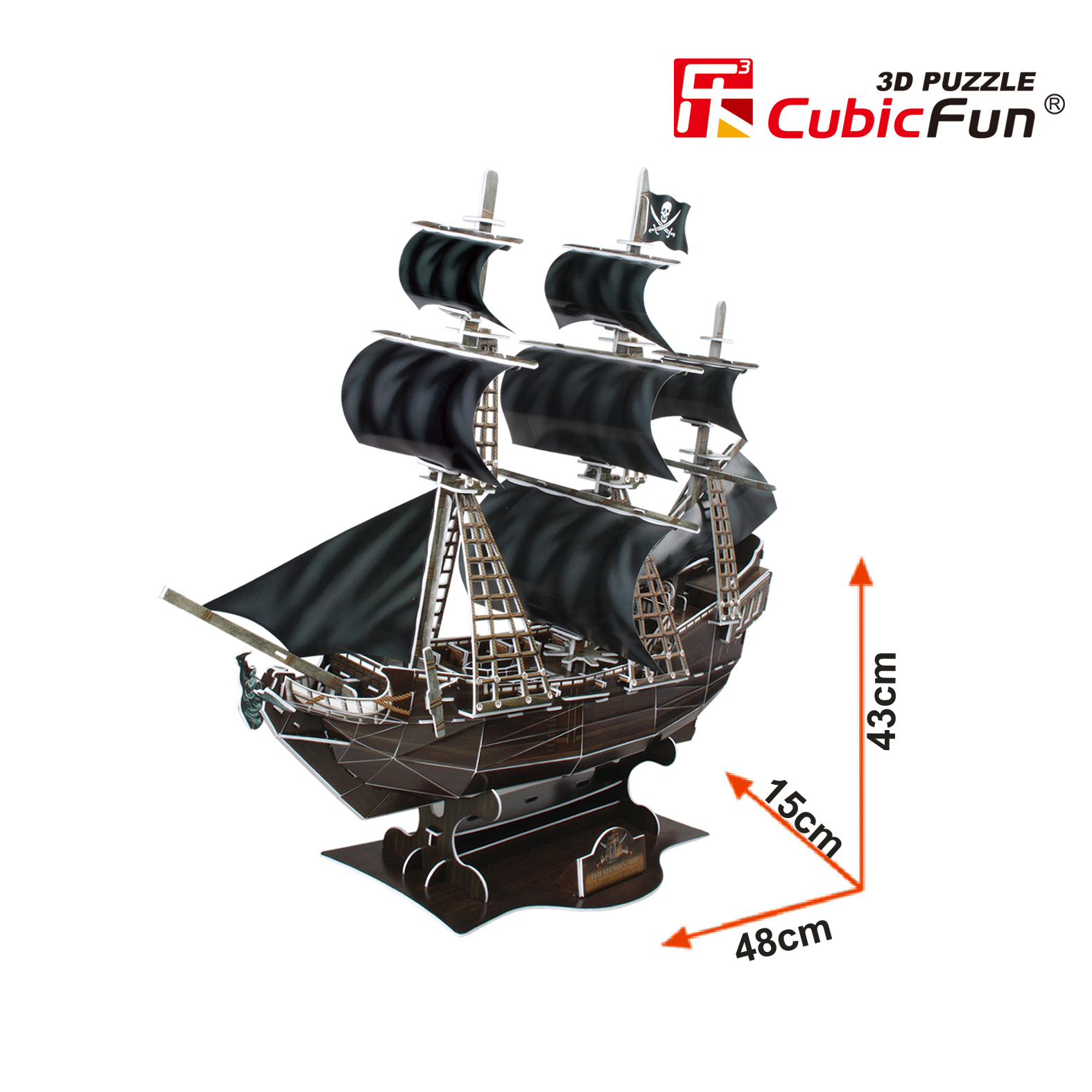 Cubicfun - 3D dėlionė „Laivas Karalienė Ana“ - Image 3