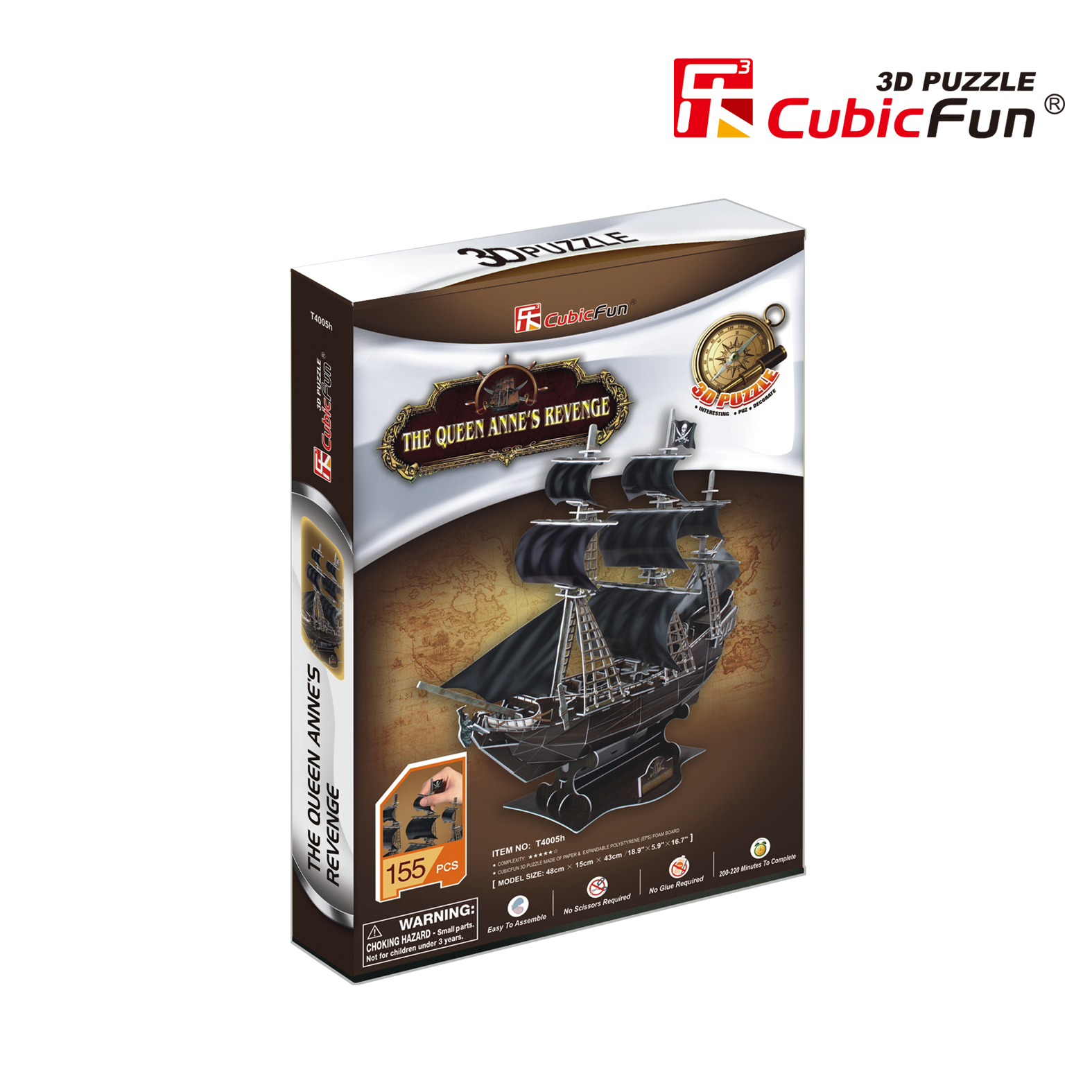 Cubicfun - 3D dėlionė „Laivas Karalienė Ana“