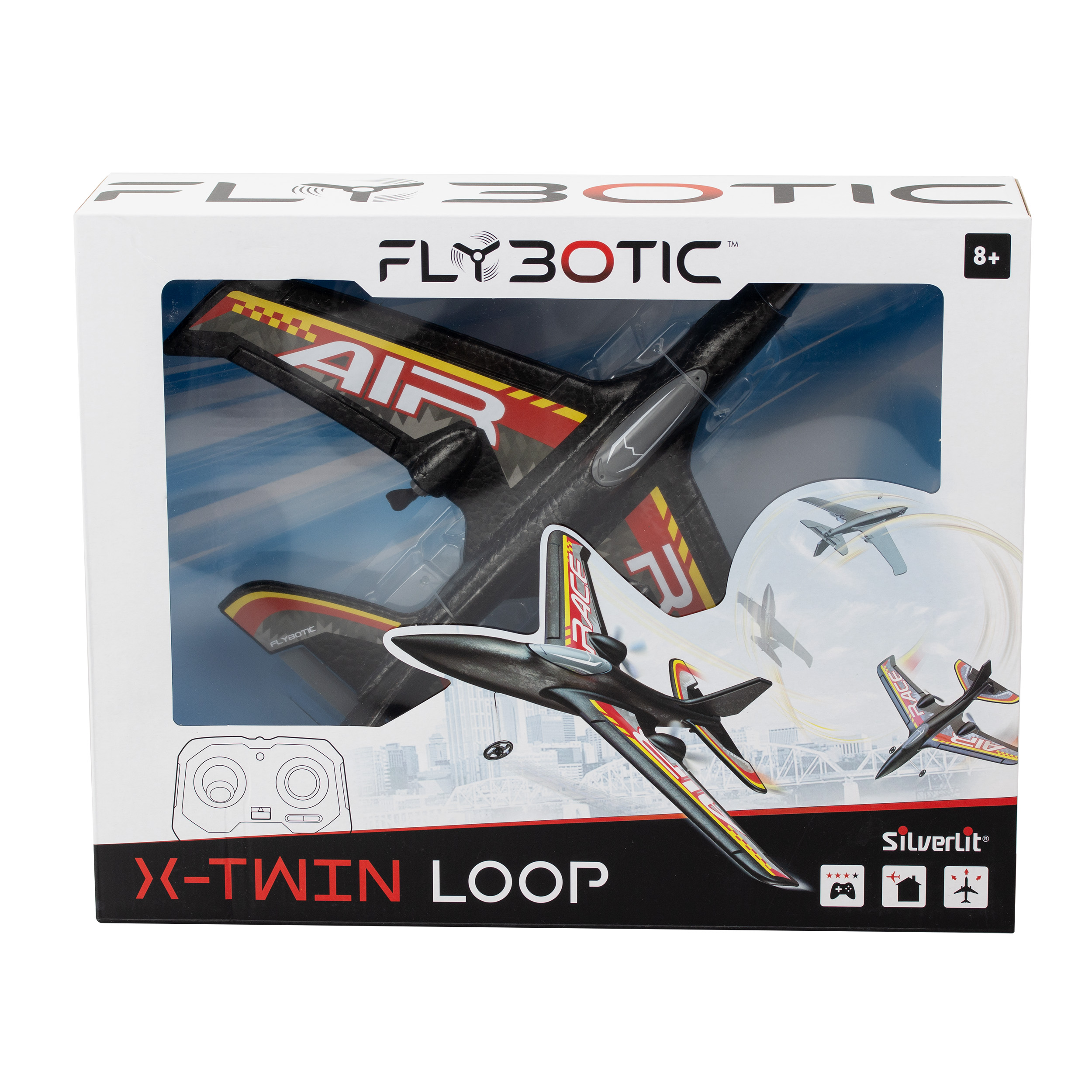 Silverlit – Flybotic radijo bangomis valdomas lėktuvas „X-Twin Loop“ - 29 cm