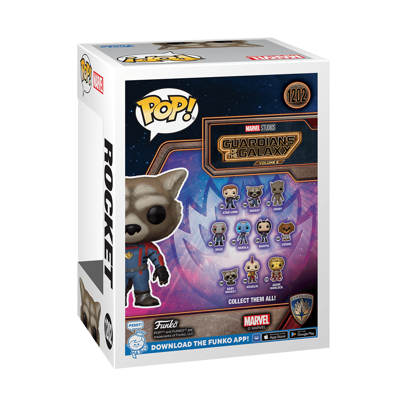 Guardians of the Galaxy – Vinilinė figūrėlė Rocket, Funko Pop - 9 cm - Image 2