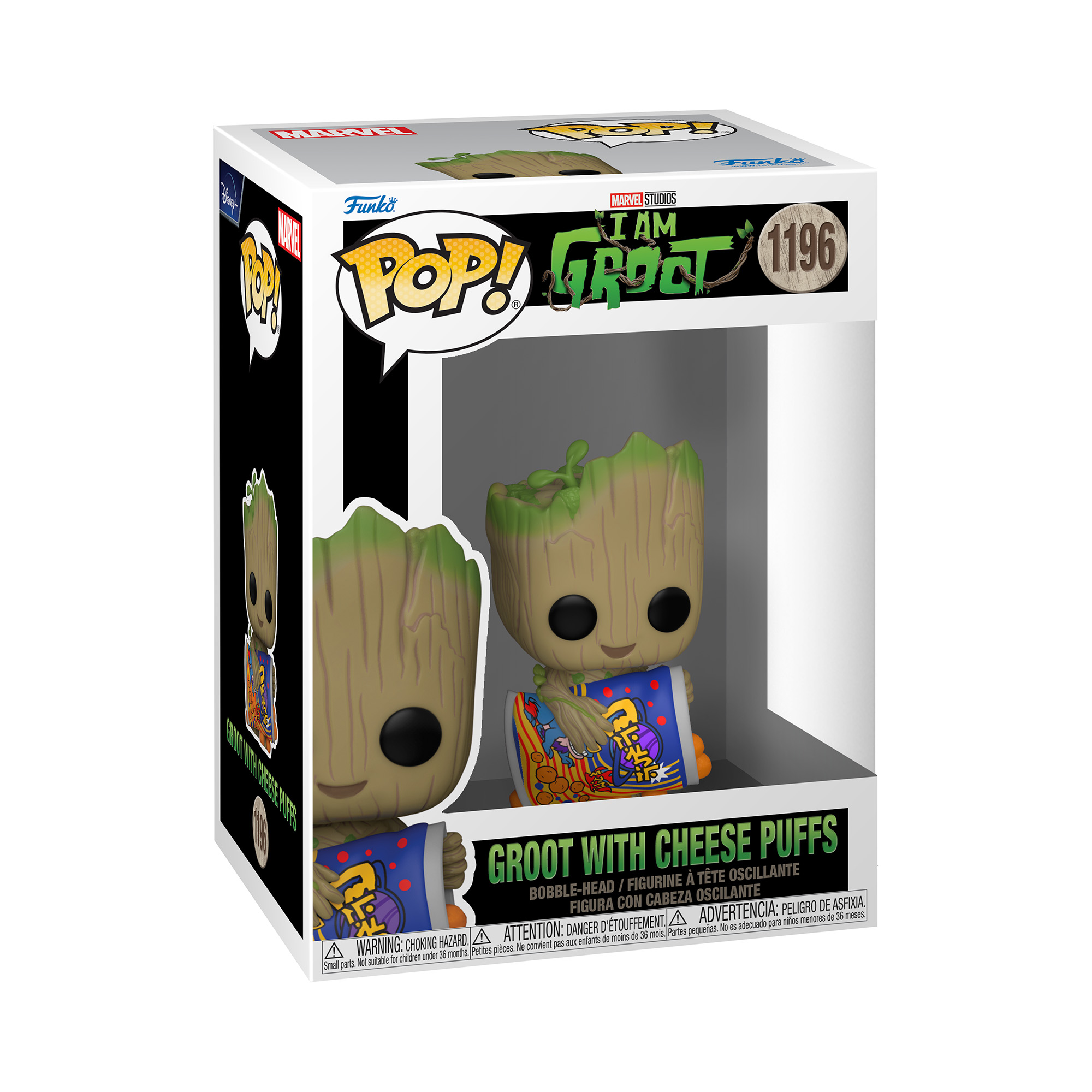 I Am Groot - Vinilinė figūrėlė Groot with cheese puffs, Funko Pop - 11.4 cm