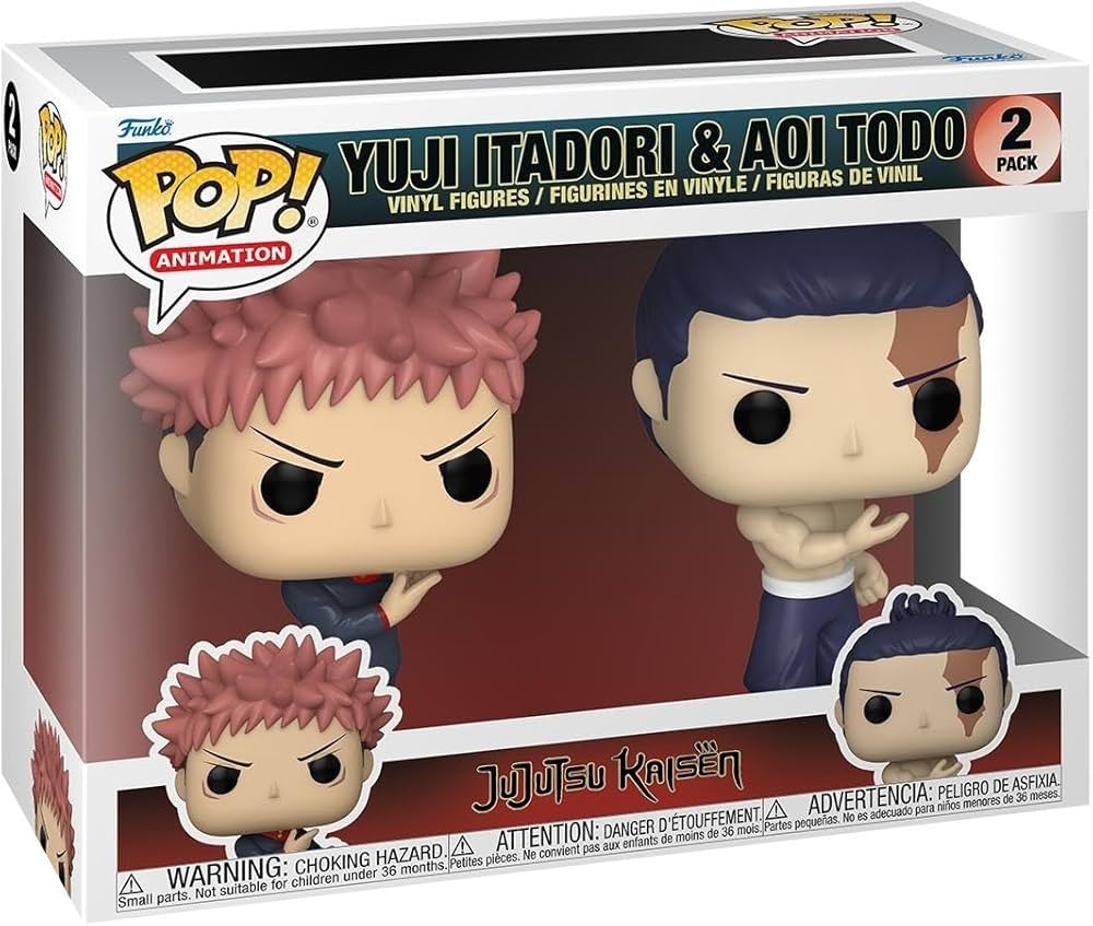 Jujutsu Kaisen – Vinilinės figūrėlės Itadori Yuji & Todo Aoi, Funko Pop