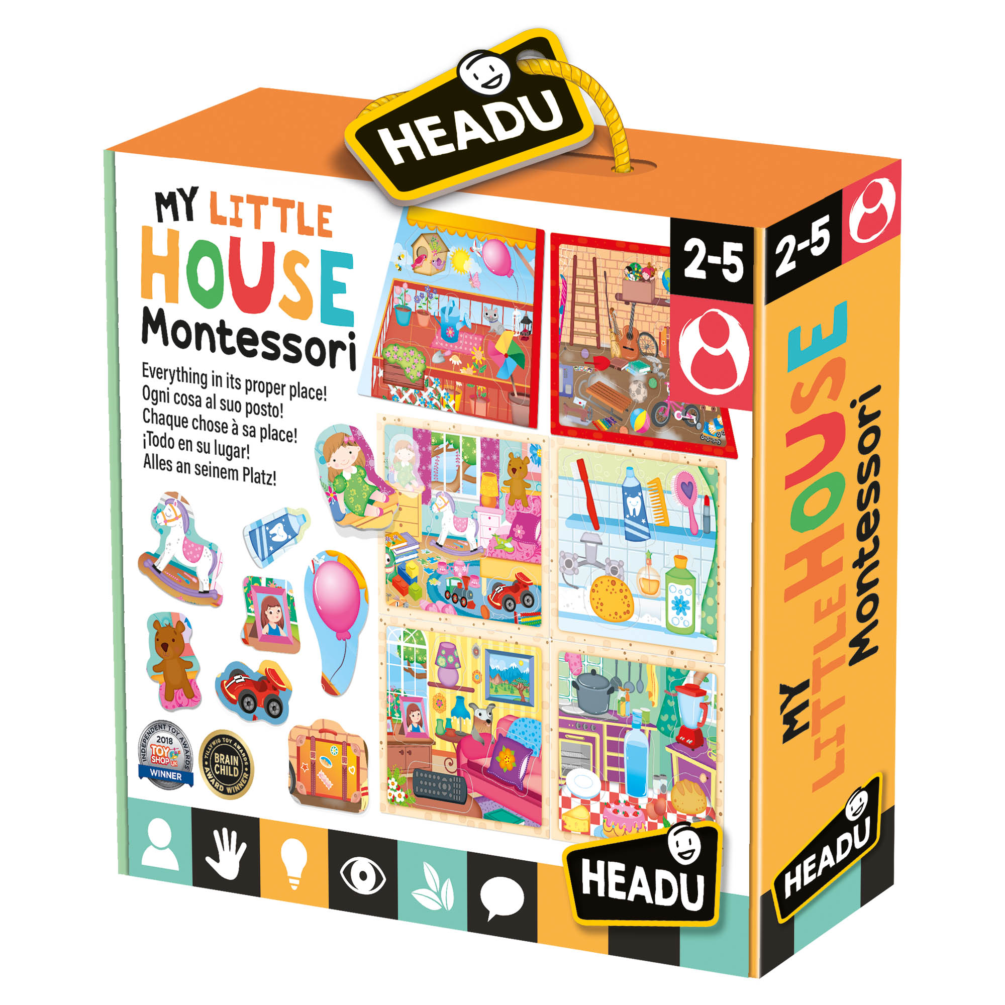Headu – Montessori lavinančios kortelės „Mano namelis“