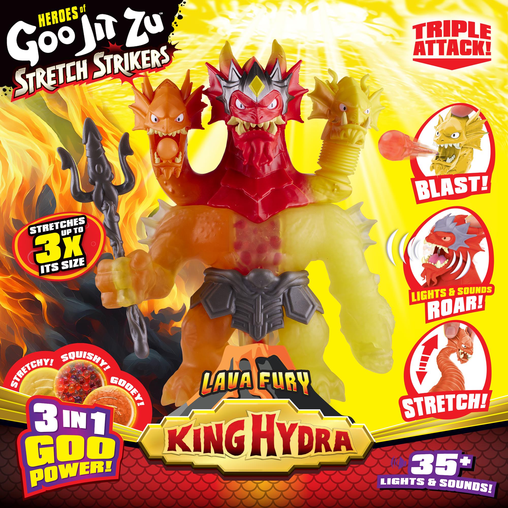 Heroes of Goo Jit Zu – Figūrėlė su šviesomis ir garsais Stretch Strikers karalius Hydra - Image 9